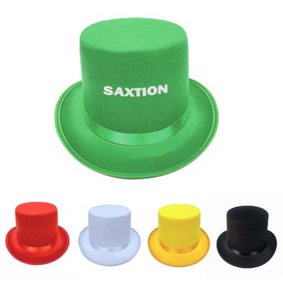 Felt Top Hat W/Elastic Sweatband