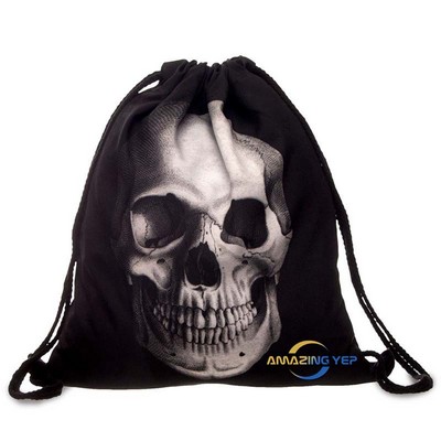 Outdoor Polyester Halloween Drawstring Backpack