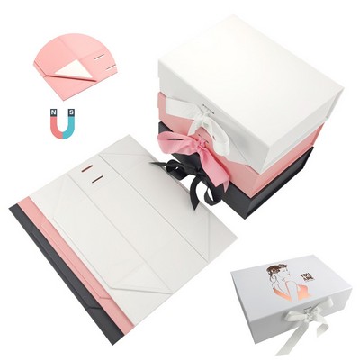 Full Color Printed Rigid Folding Magnetic Closure Gift Box