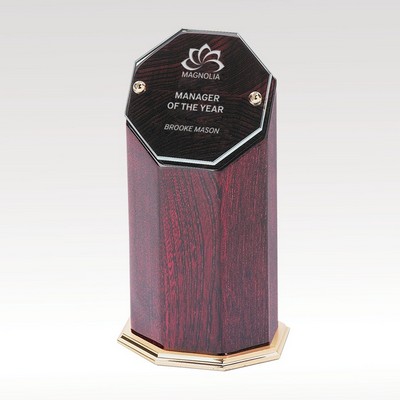 Cherry Regalwood Hexagon Award