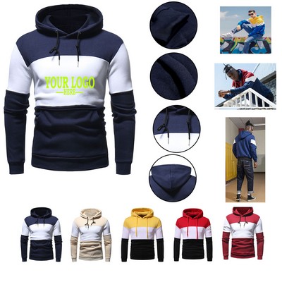 Color Block Hoodies Pullover Sweatshirt