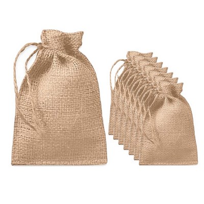 4" x 6" Jute Drawstring Bags