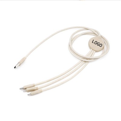 3in1 Wheat Straw Charging Cable