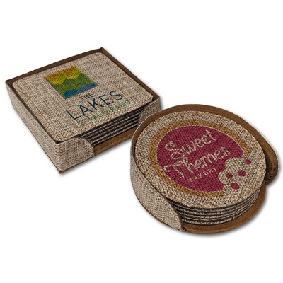 Square Burlap Coaster (Set of 6)