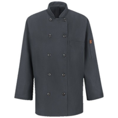 Red Kap™ Women's Long Sleeve Chef Coat w/OilBlok & MIMIX™ - Ten Button - Charcoal Gray