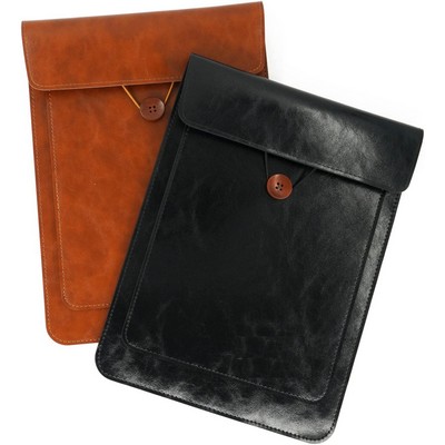 Faux Leather Laptop Sleeve