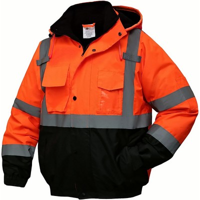 Hi-Vis Reflective Jackets for Men - Waterproof Class 3 Safety