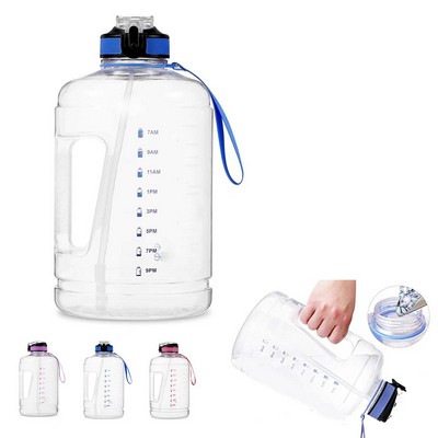 Large 1 Gallon Motivational Water Bottle With Time Marker