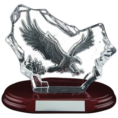 Eagle In Flight Iceberg-Rosewood, Award Trophy, 6"