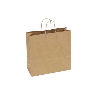 Digitally Printed Natural Kraft Rec Shopping Bag (16"x6"x19.25")