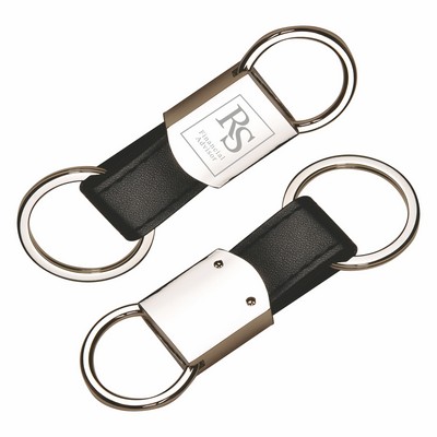 Leatherette Metal Clip-on Key Chain