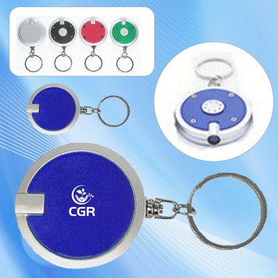 Premium Circular Flashlight Keychain