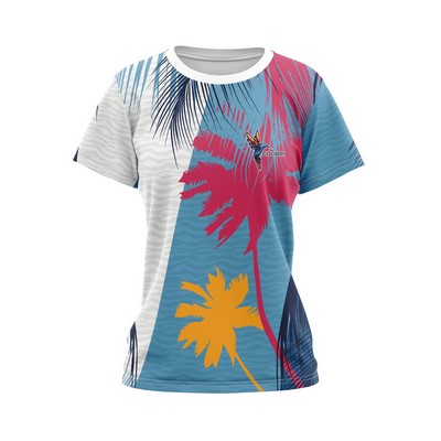 Women's Full Sublimation Short Sleeve T-Shirt - 160G Performance Grade Birdseye Mesh