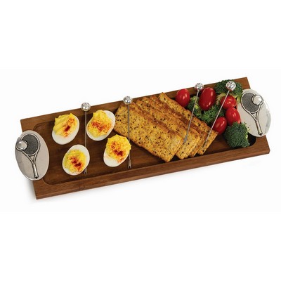 Acacia Foodie Bite Tray Tennis