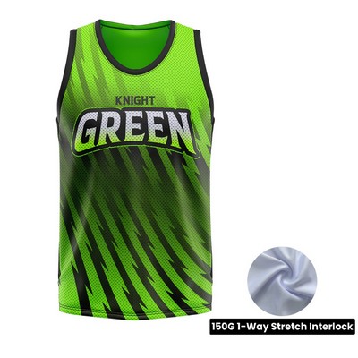 Unisex and Kids' Sublimation Basketball Jersey - 150G Interlock