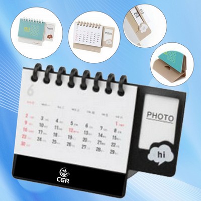 Photo Frame Desk Calendar with Display Rack