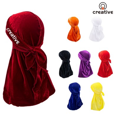 Velvet Long Tails Headwrap Durag