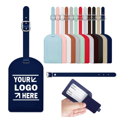 Custom PU Leather Privacy Luggage Tag