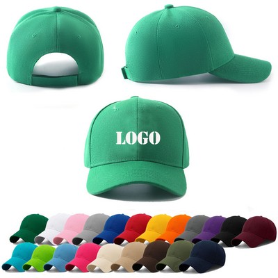 Adjustable Structured Baseball Hat Outdoor Sports Cap