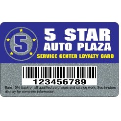 .030" Gloss Silver Deluxe Loyalty Cards