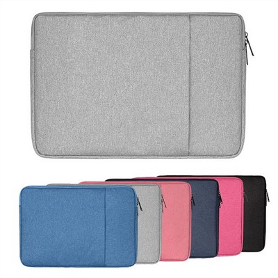 Nylon laptop Sleeve with Front Pocket