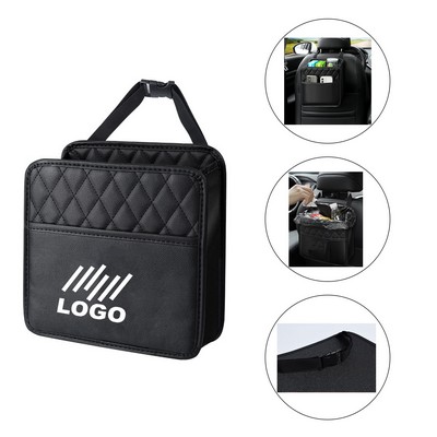 Multifunction Pu Waterproof Car Storage Trash Can