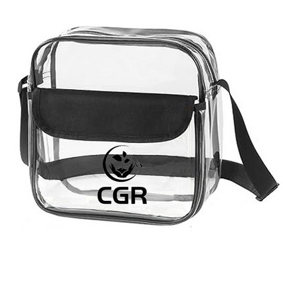 10" X 10" PVC Clear Crossbody Purse Bag Stadium Approved for Concert