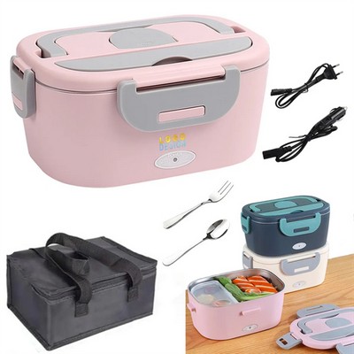 Portable Heating Lunch Box with Carry Bag - Home & Car Use