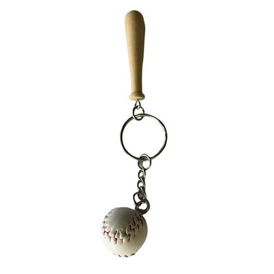 Baseball & Bat Keychain