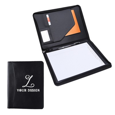 Deluxe Leather Executive Writing Padfolio Folder