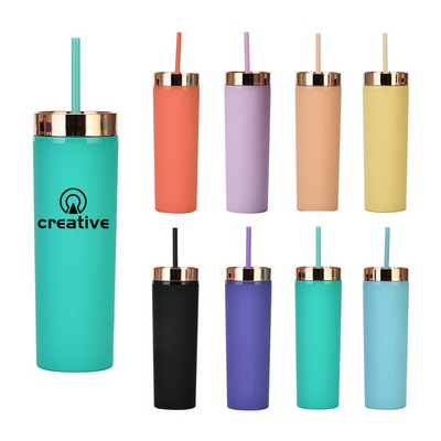 16oz Double Wall Reusable Plastic Tumbler