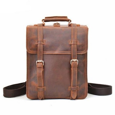 The Garth Vintage Leather Backpack (14.5"x11.4"x7.8")