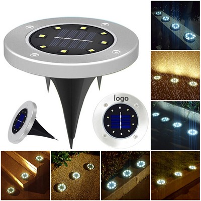 Solar Powered 8 Led Ground Lights