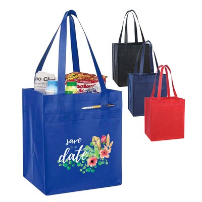 100gm Non Woven Tote with Fabric Covered Bottom