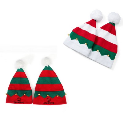 Parent-Child Bell Christmas Hat Set