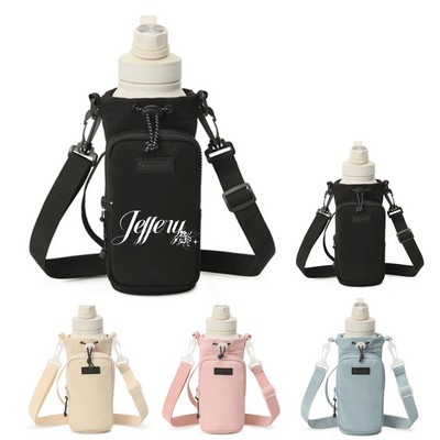 Drawstring Water Bottle Carrier Bag