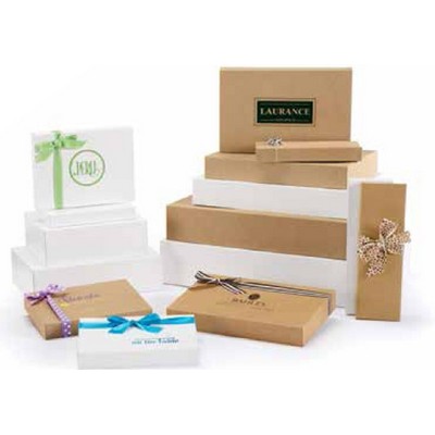 Eco White Matte/Gloss Pop Up Apparel Box (12"x 10"x 4")