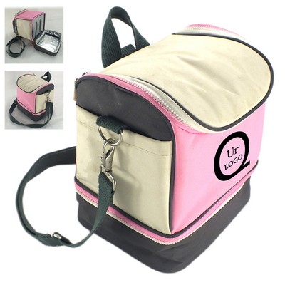 Double Layer Lunch Cooler Bag