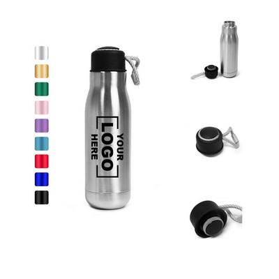 17 oz Stainless Steel Travel Vacuum Insulated Leak-proof Bottle with Lid and Handle