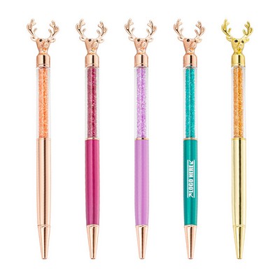 Diamond Dear Head Metal Pen