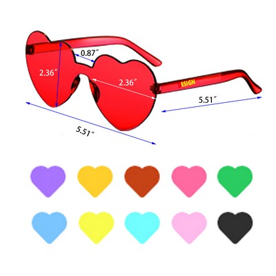 Candy Color Heart Shaped Sunglasses for Party Favor