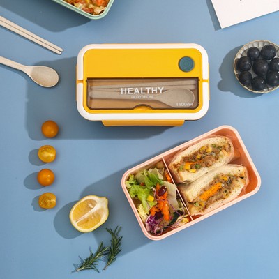 Portable Microwaveable Creative Compartments Handling Lunch Box