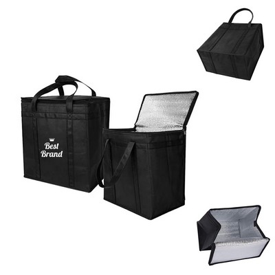 Non-Woven Insulated Reusable Grocery Bags With Zipper