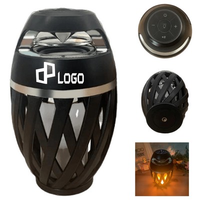 Ilive Tiki & Bluetooth Speakers With Led Flame - Black