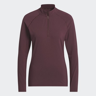 adidas Ladies Ultimate365 Solid Quarter Zip Mock Neck