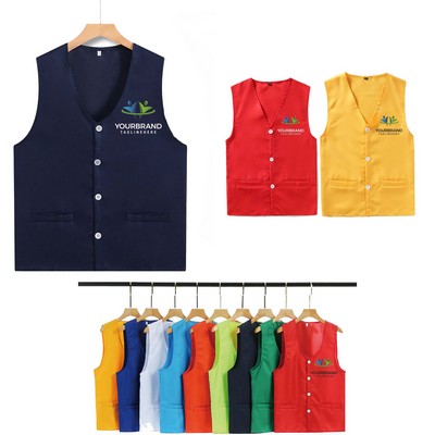 V Neck Uniform Volunteer Vest