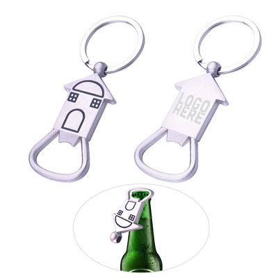 Alloy House Opener Keychain