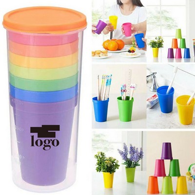 8Pcs Rainbow Cups Set