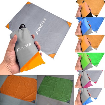 59 x 55 inch Large Sand Free Beach Mat Travel Pocket Blanket