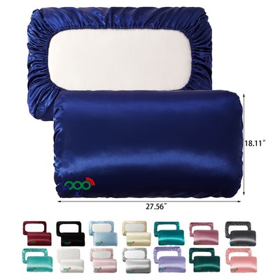 Rectangle Satin Pillow Cases with Elastic Band